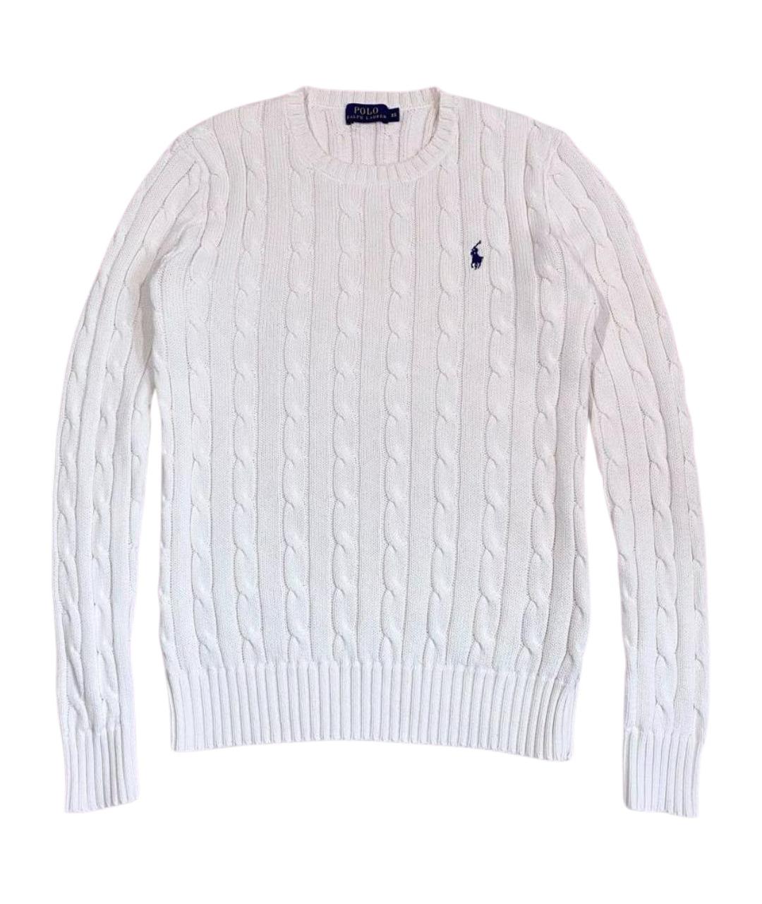 POLO RALPH LAUREN Белый хлопковый джемпер / свитер, фото 1