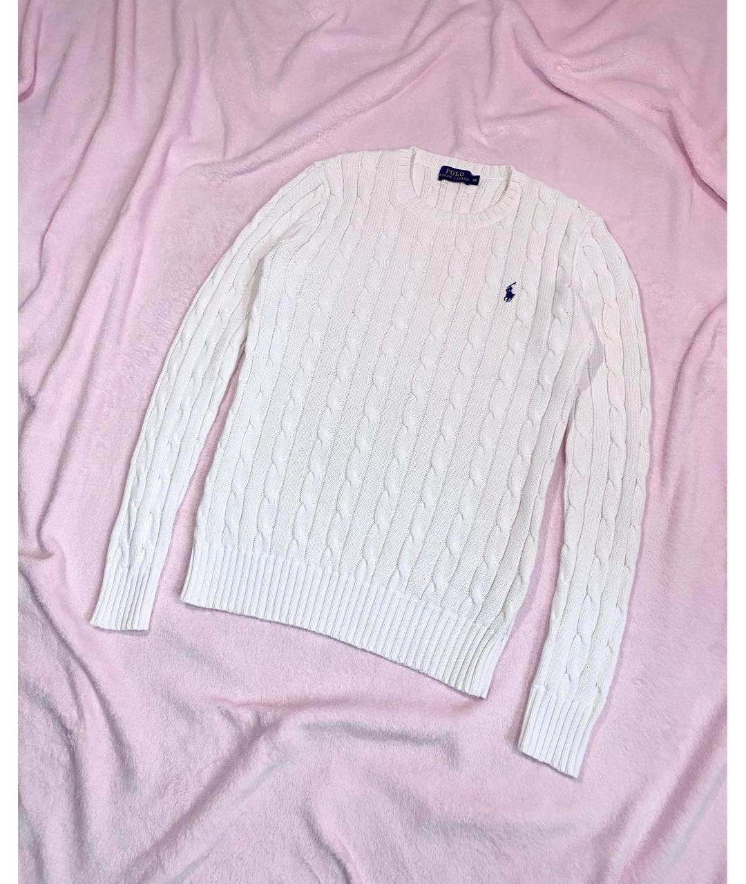 POLO RALPH LAUREN Белый хлопковый джемпер / свитер, фото 2