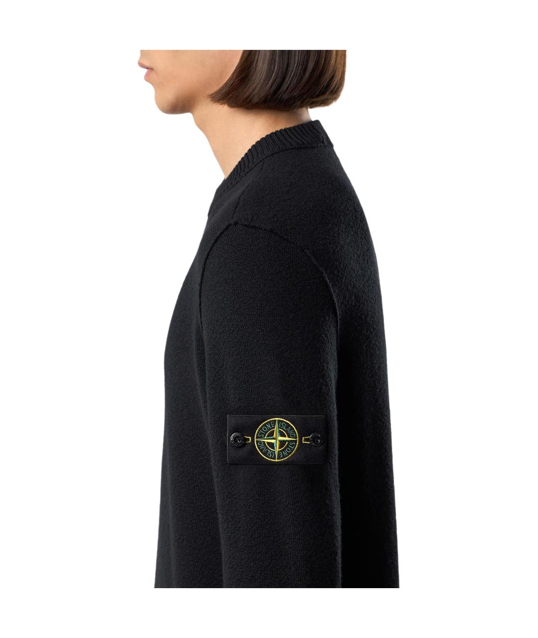 STONE ISLAND Черный джемпер / свитер, фото 5