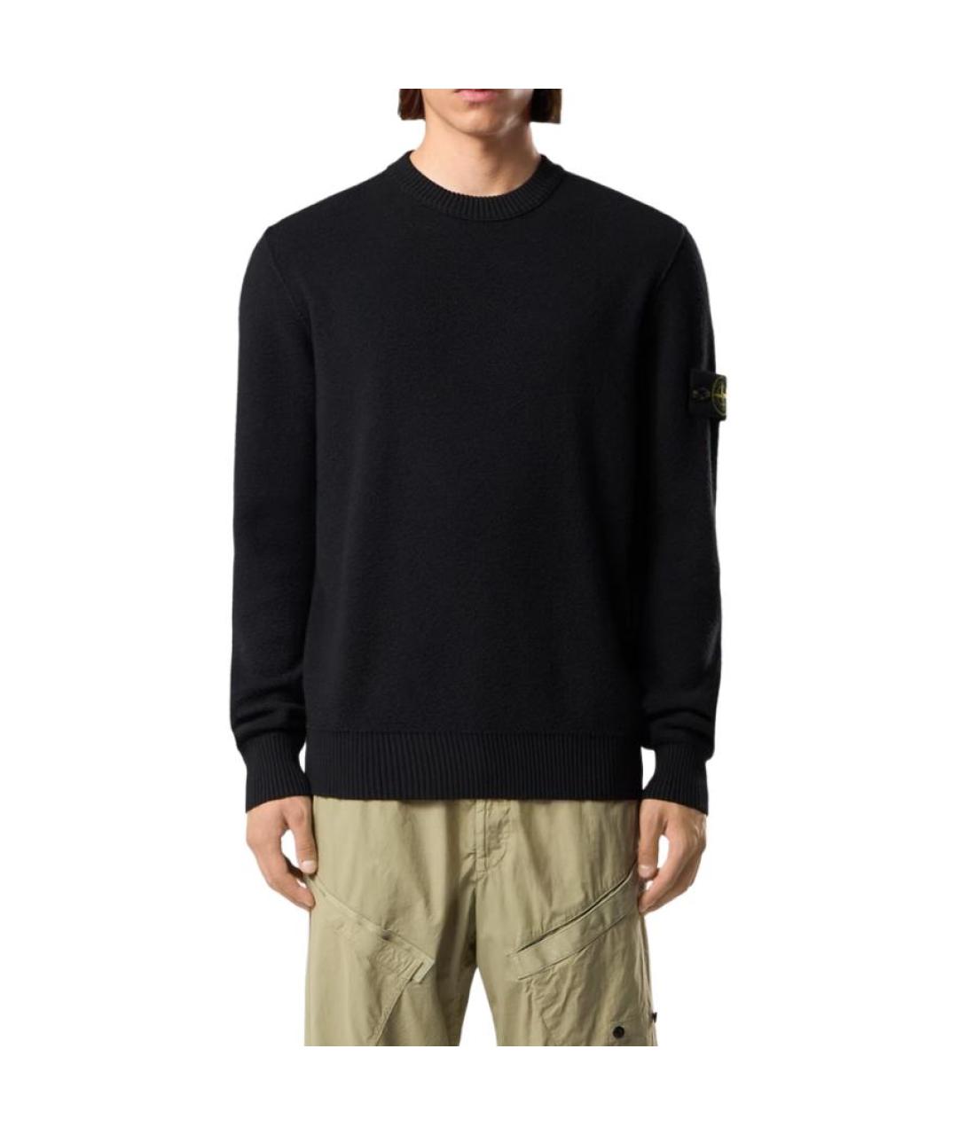 STONE ISLAND Черный джемпер / свитер, фото 3
