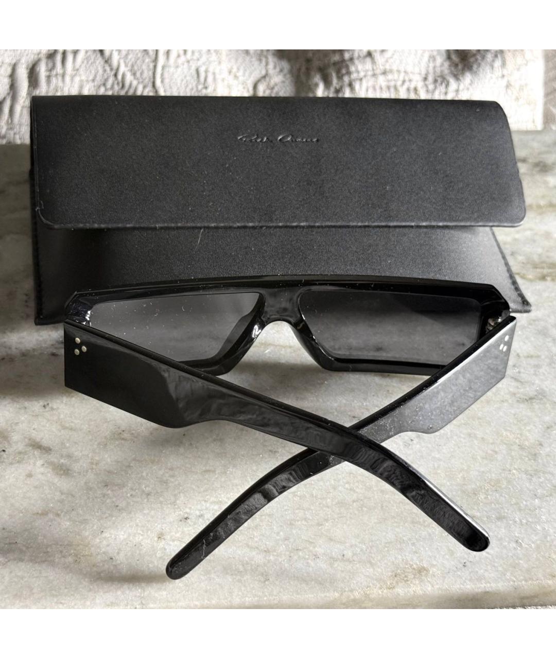 RICK OWENS Черные пластиковые солнцезащитные очки, фото 4
