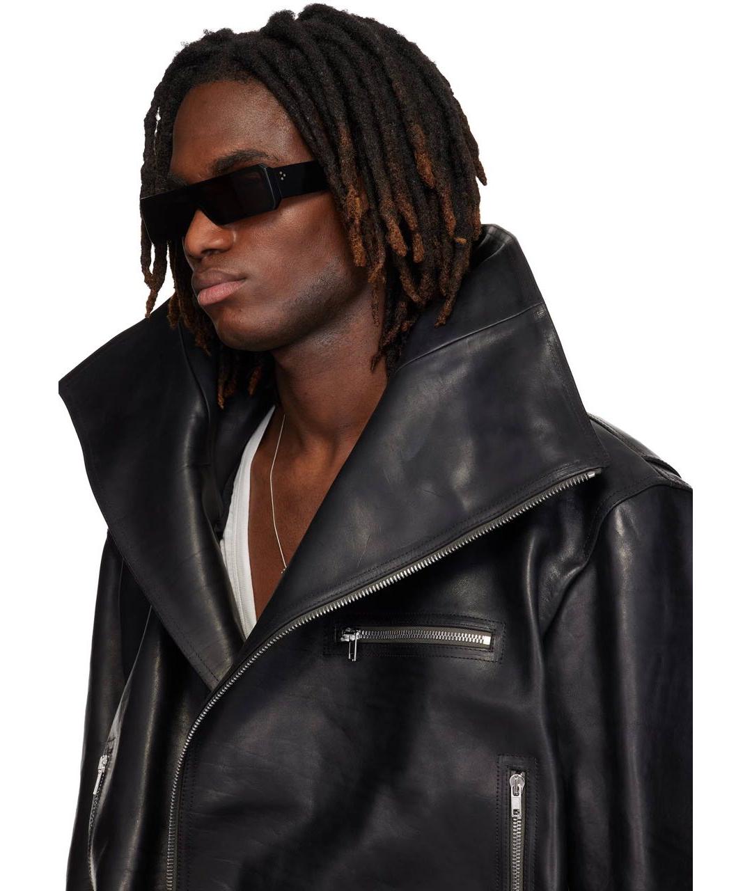 RICK OWENS Черные пластиковые солнцезащитные очки, фото 6