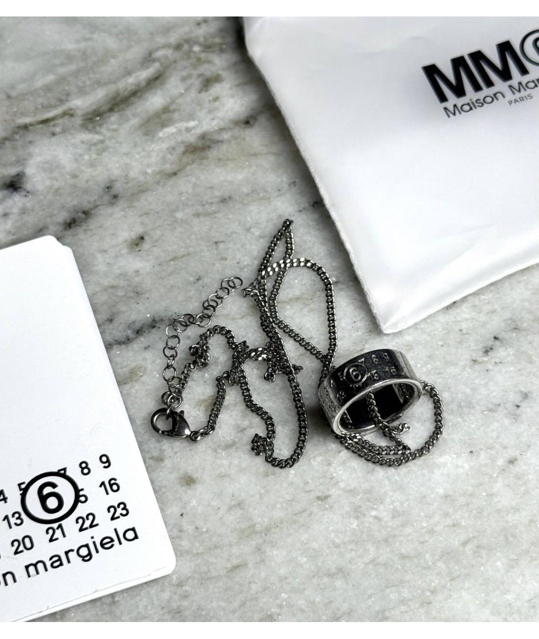 MAISON MARGIELA Серебряное серебряное колье, фото 6
