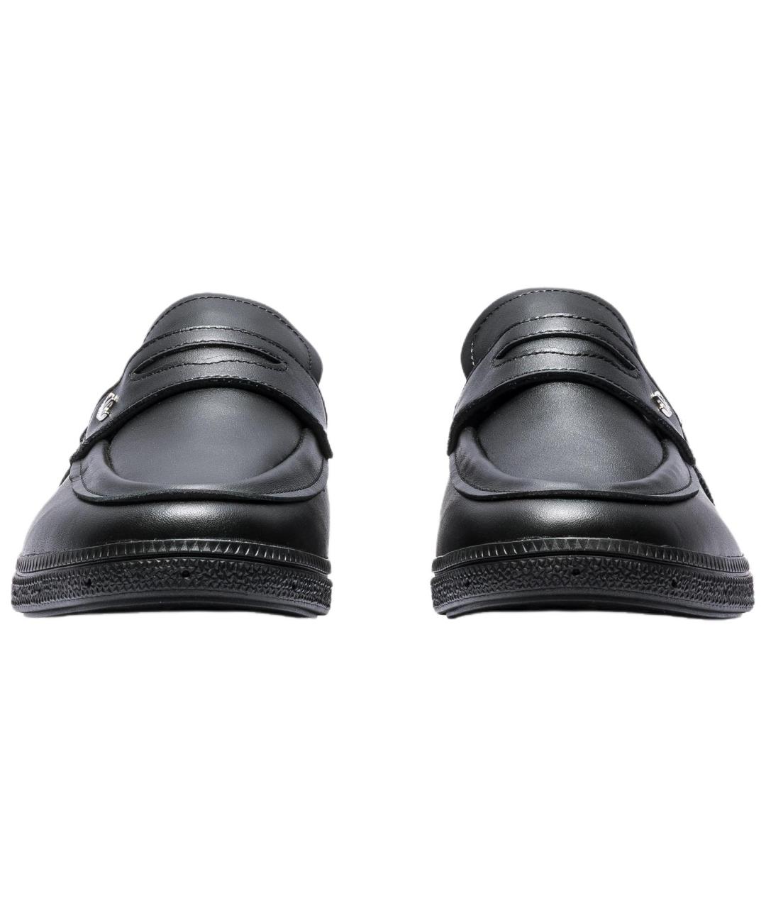 ADIDAS Черные кожаные лоферы, фото 5