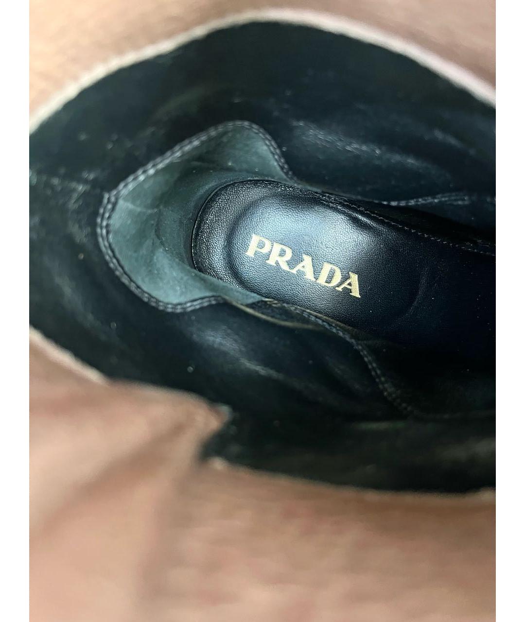 PRADA Коричневые кожаные сапоги, фото 7