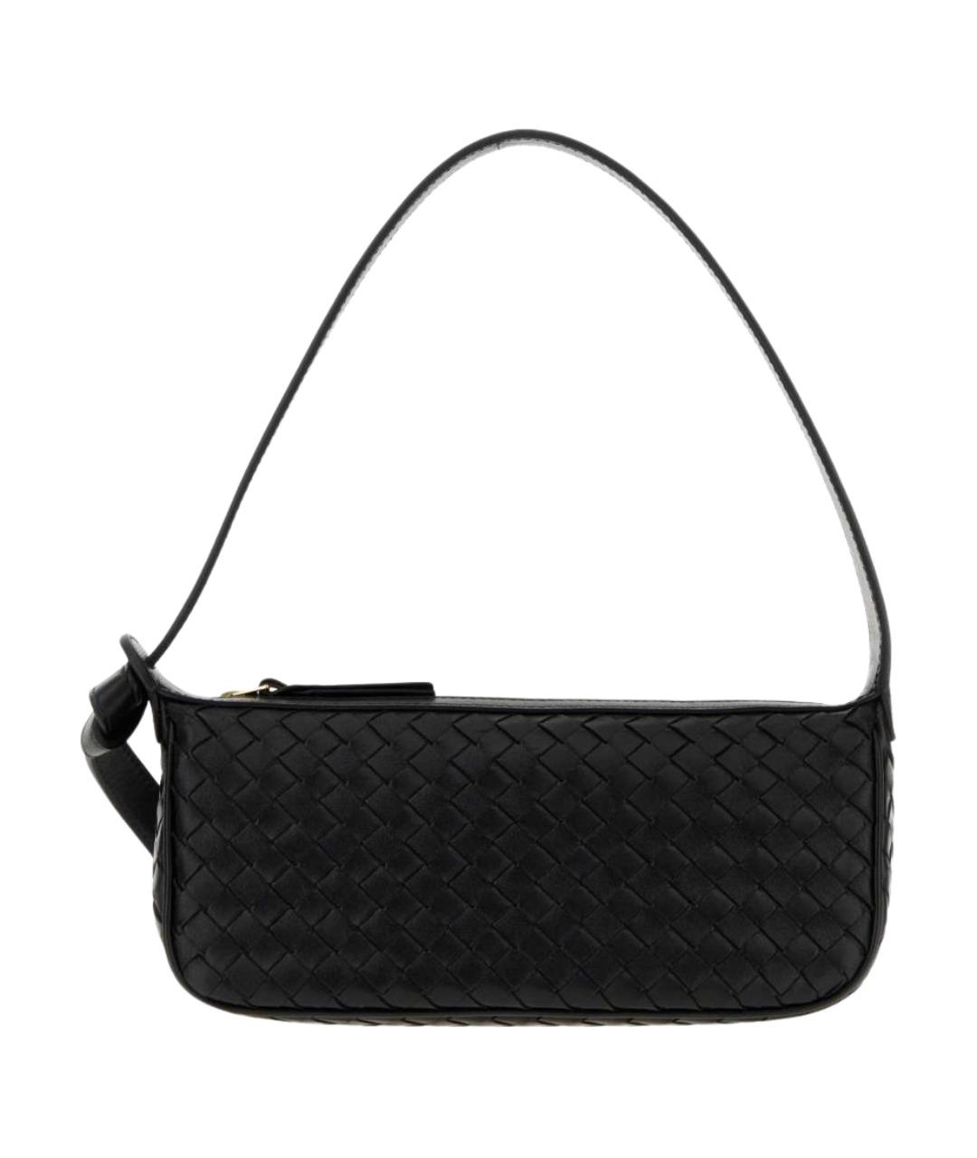 BOTTEGA VENETA Черная кожаная сумка через плечо, фото 1