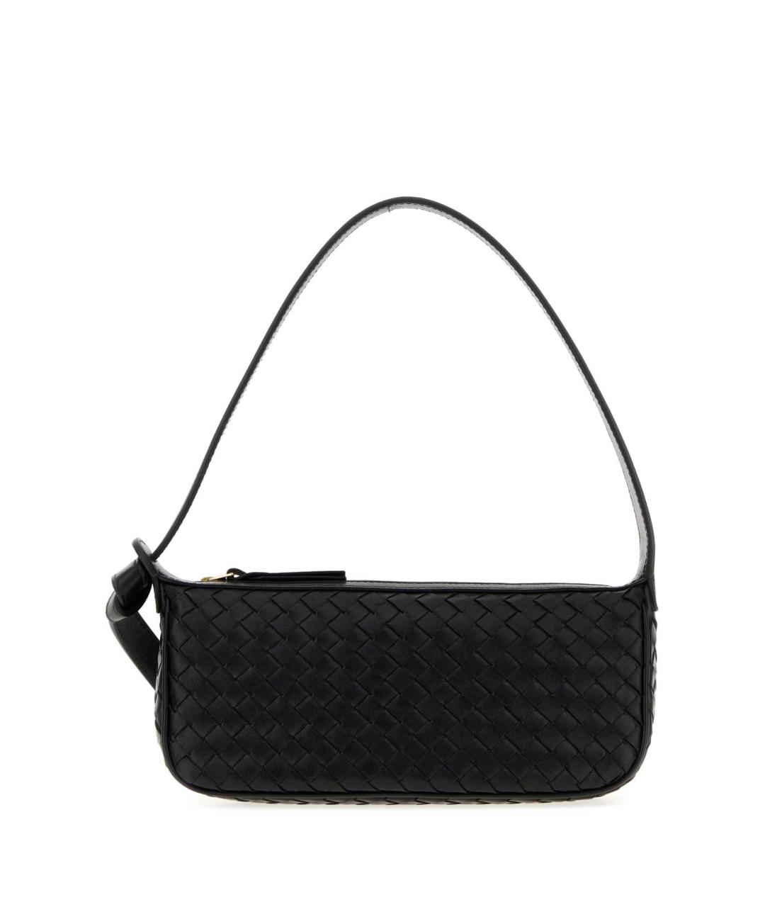 BOTTEGA VENETA Черная кожаная сумка через плечо, фото 3