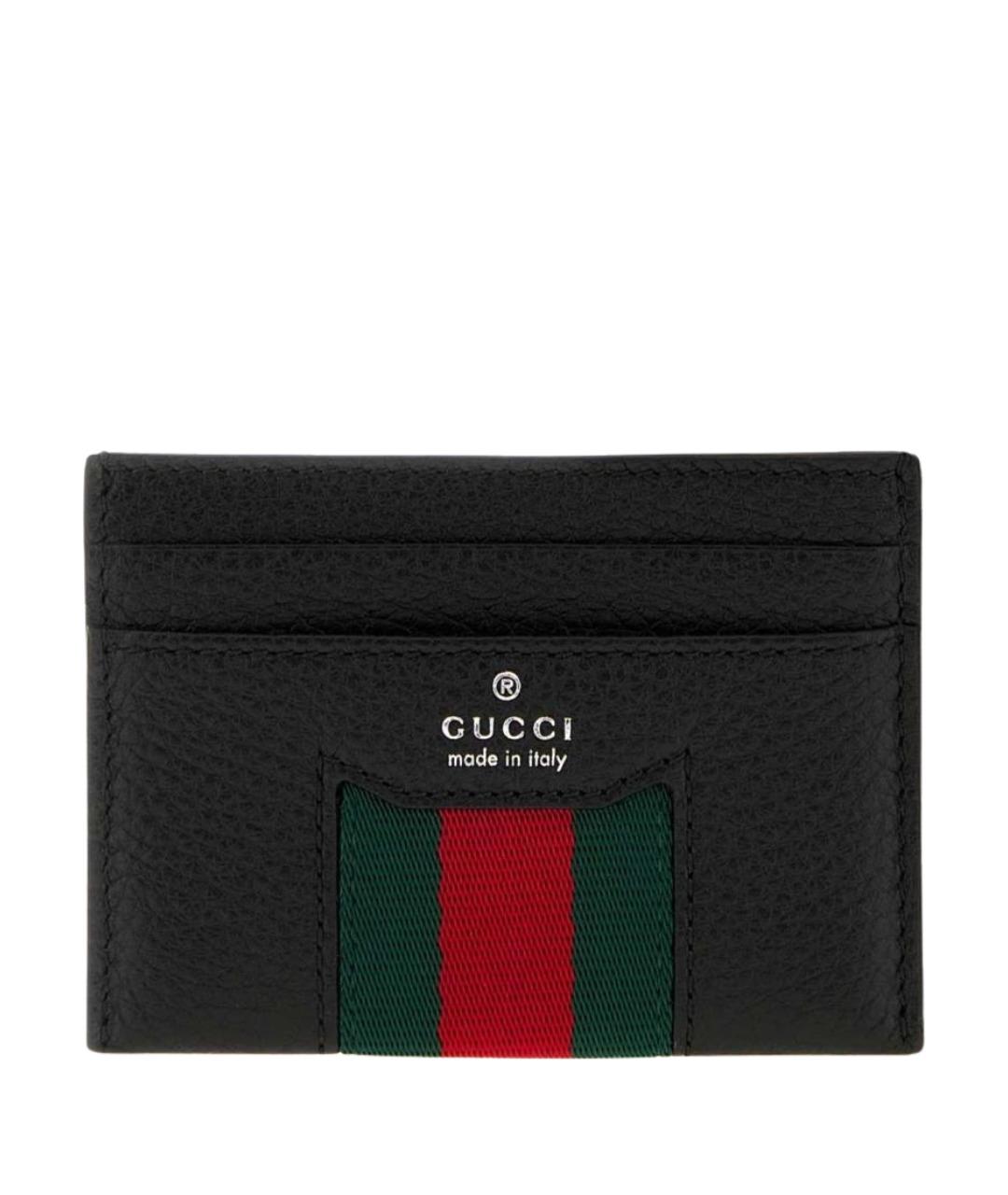 GUCCI Черный кожаный кардхолдер, фото 1