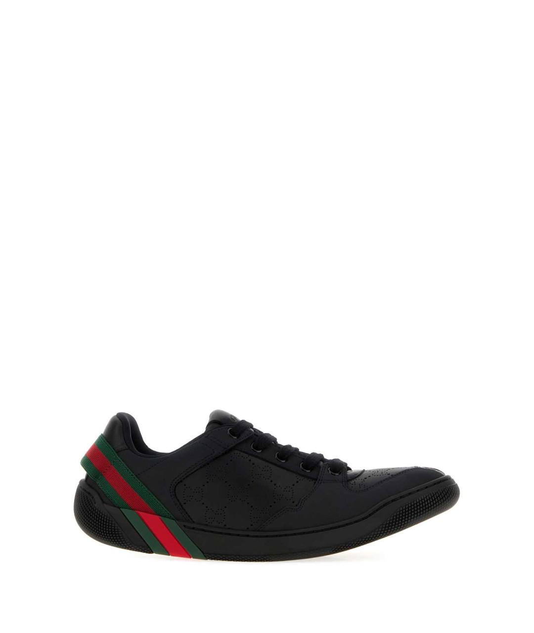 GUCCI Черные кожаные кроссовки, фото 3