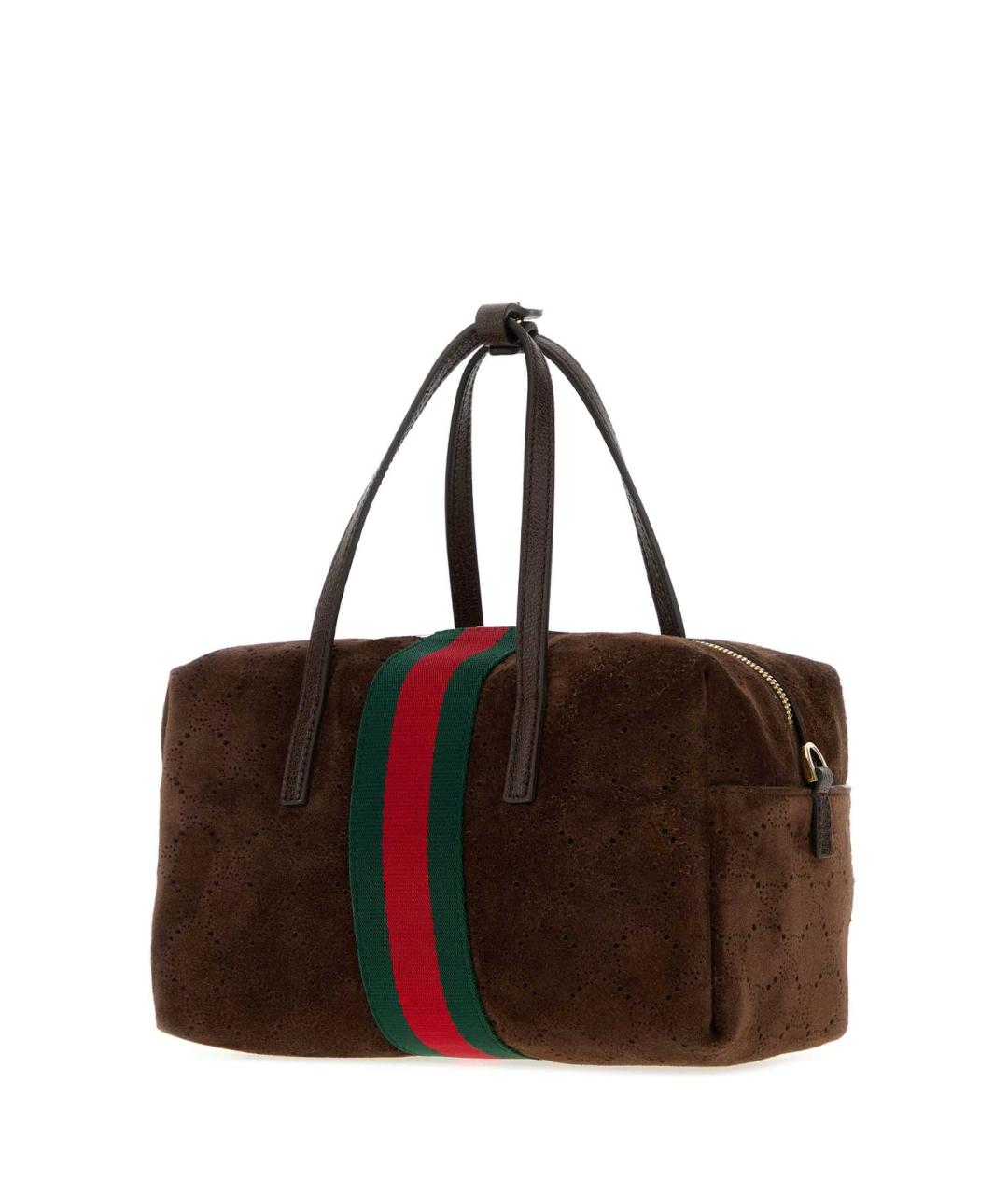 GUCCI Коричневая замшевая сумка тоут, фото 2