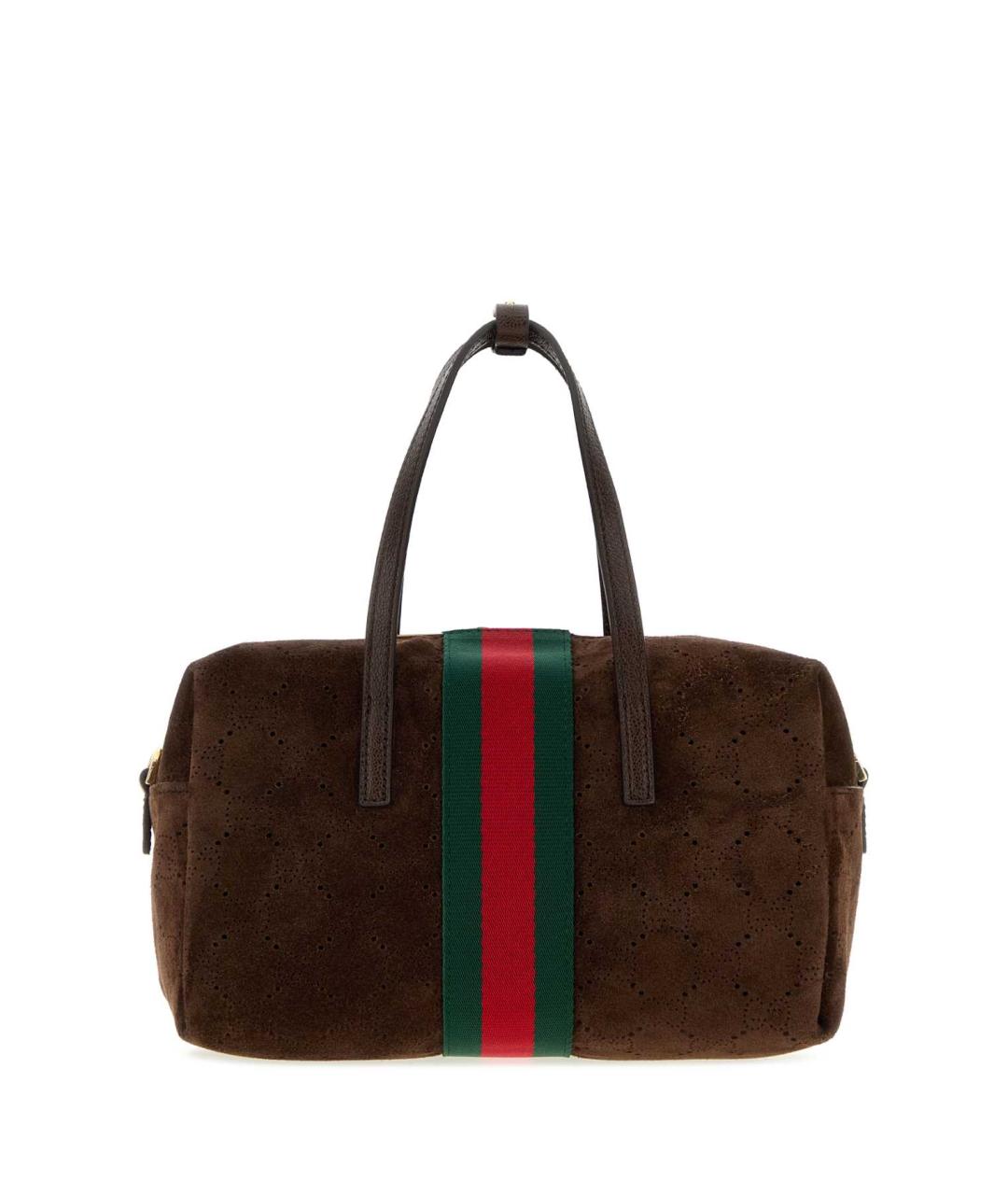 GUCCI Коричневая замшевая сумка тоут, фото 1