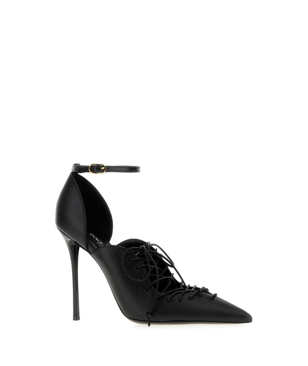 DOLCE&GABBANA Черные кожаные туфли, фото 2