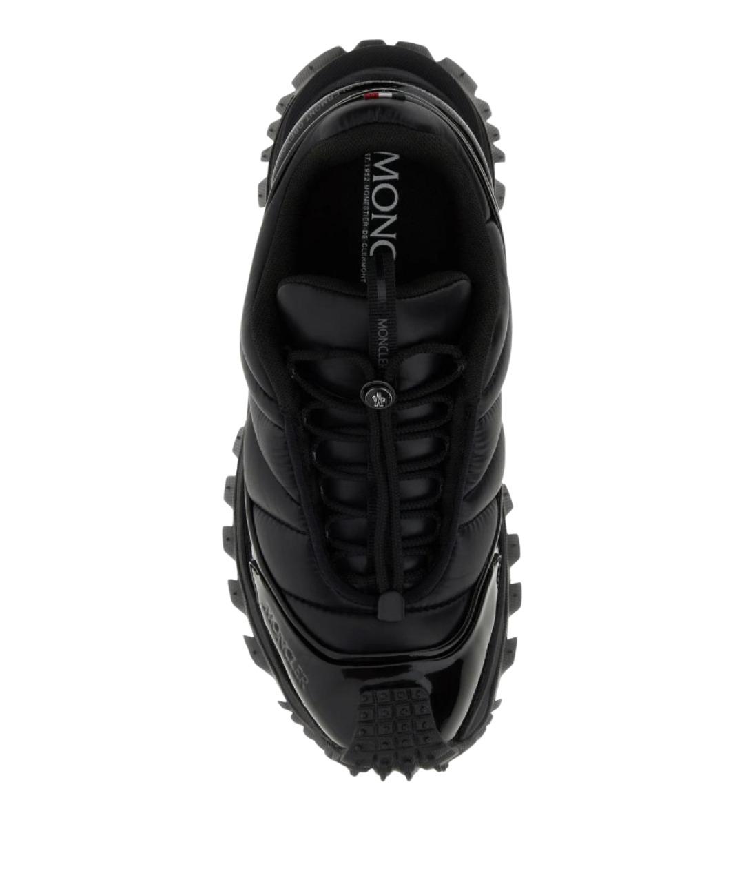 MONCLER Черные кожаные кроссовки, фото 3