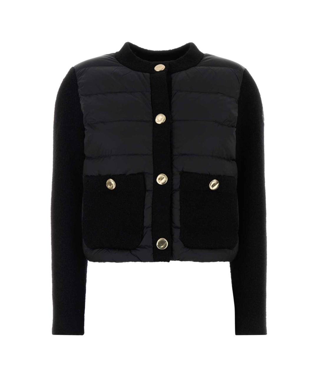 MONCLER Черный шерстяной кардиган, фото 3