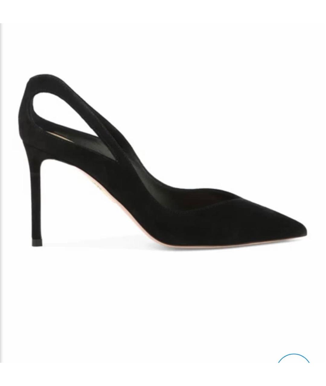 AQUAZZURA Черные замшевые туфли, фото 5