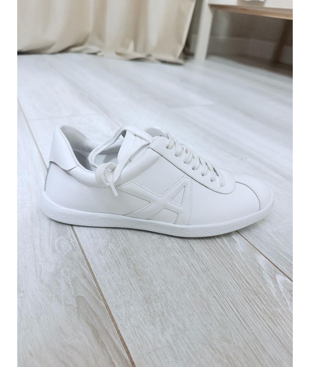 AQUAZZURA Белые кожаные кеды, фото 5