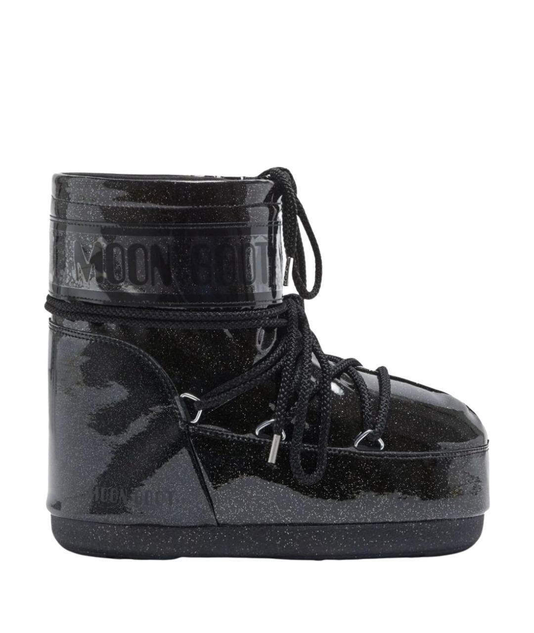 MOON BOOT Черные синтетические полусапоги, фото 1