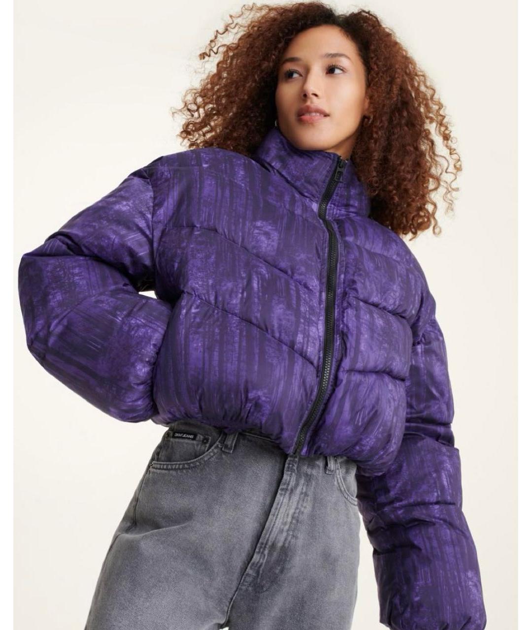 DKNY Фиолетовая полиэстеровая куртка, фото 4