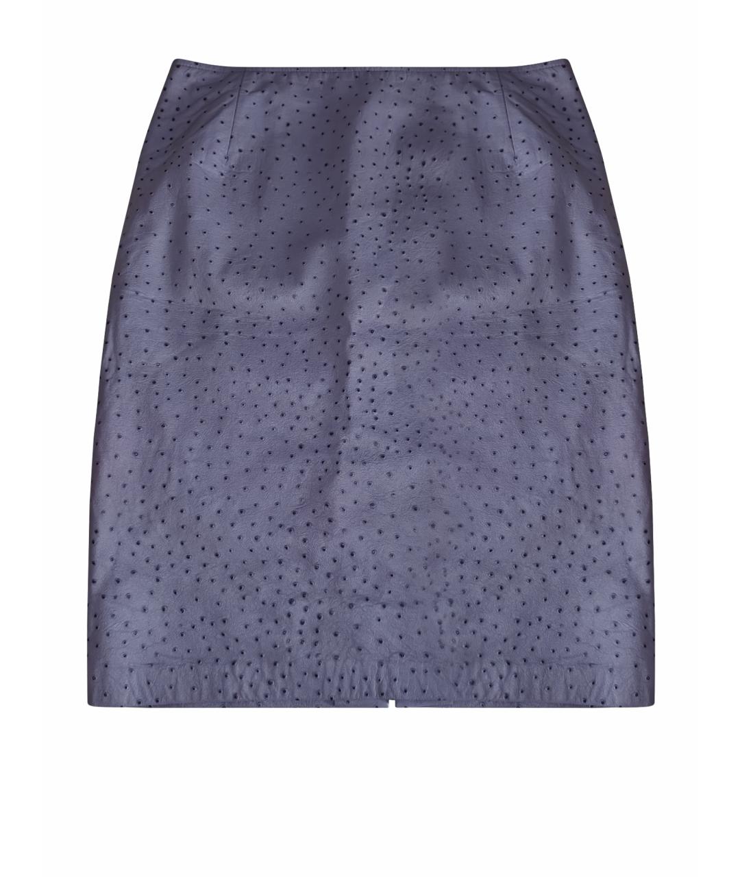 ESCADA Фиолетовый кожаный костюм с юбками, фото 1