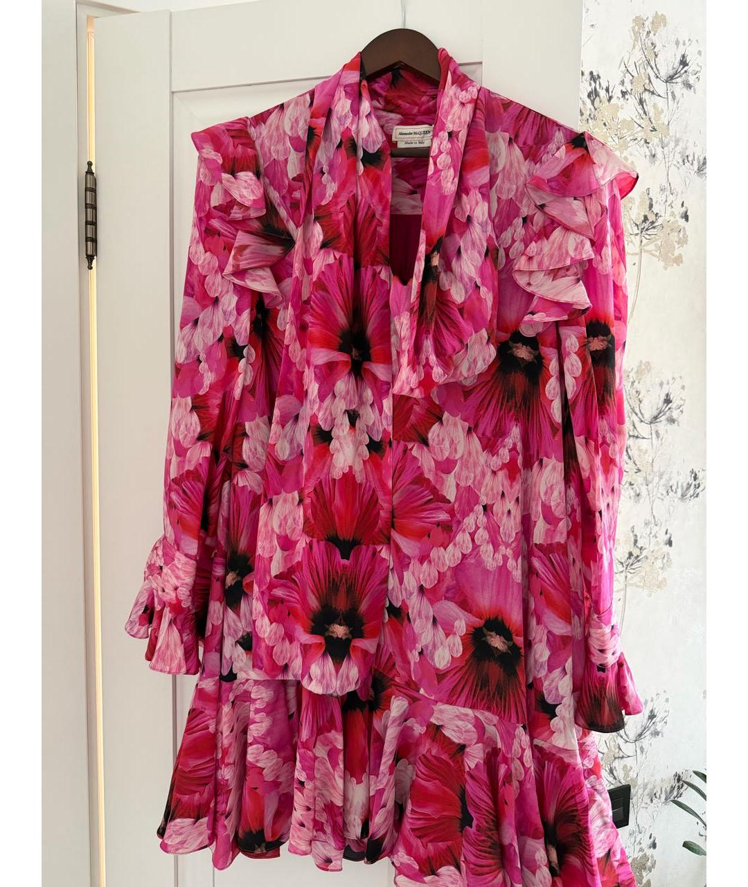ALEXANDER MCQUEEN Розовое вечернее платье, фото 5