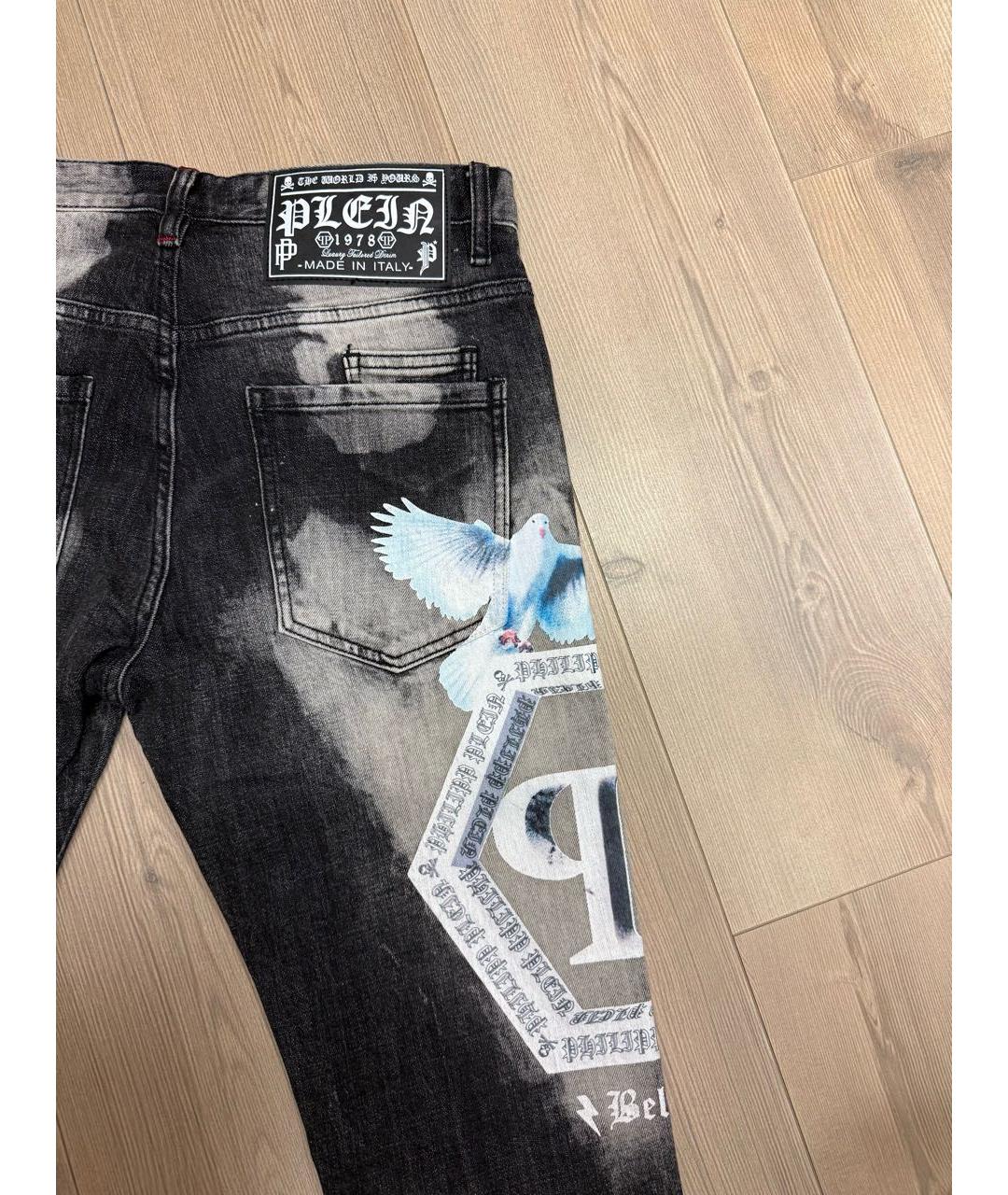 PHILIPP PLEIN Серые хлопковые джинсы, фото 7