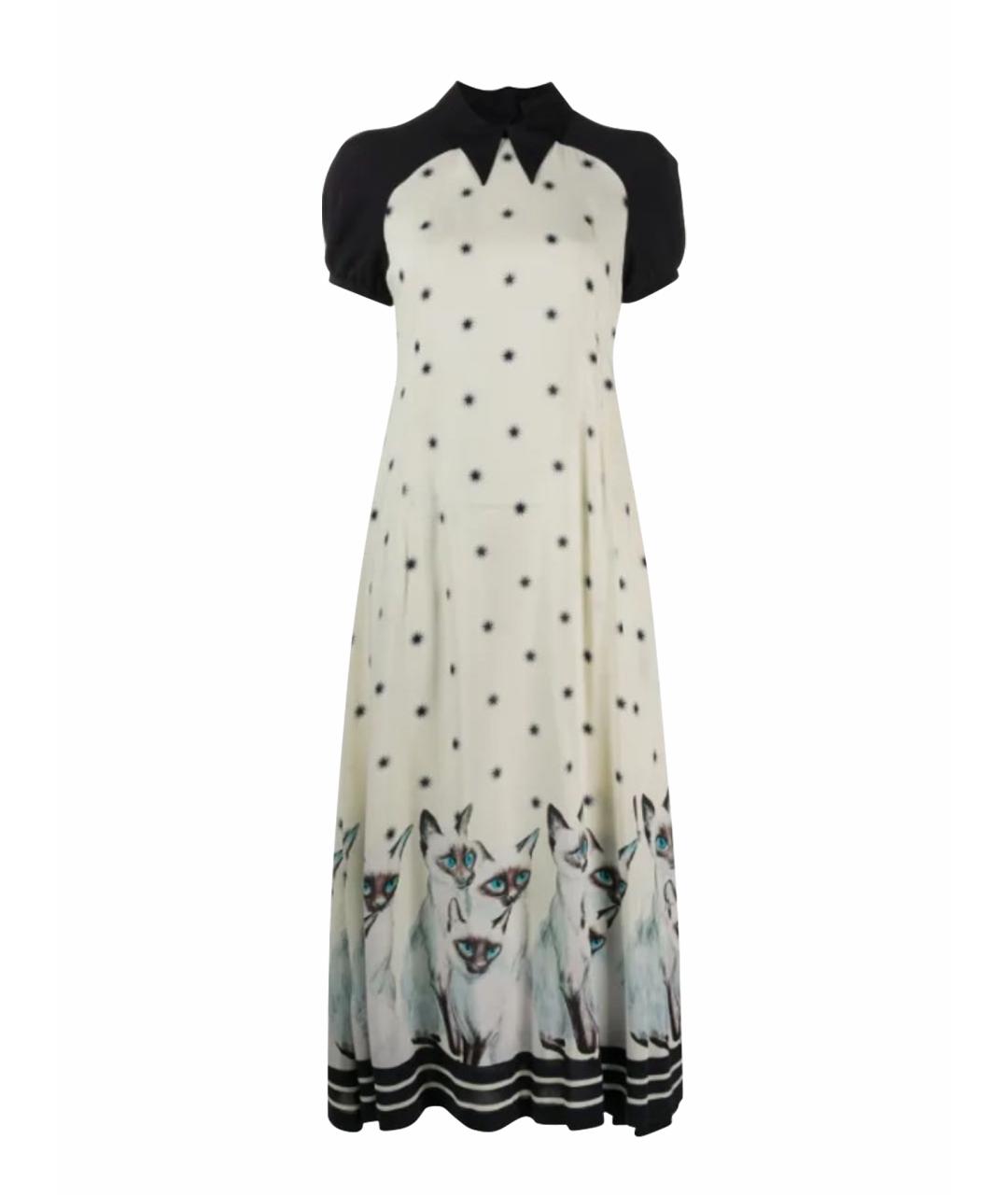 UNDERCOVER Белое шелковое платье, фото 1