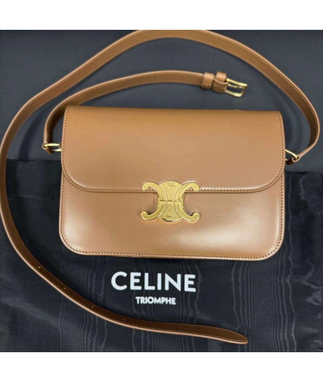 CELINE Кожаная сумка через плечо, фото 6