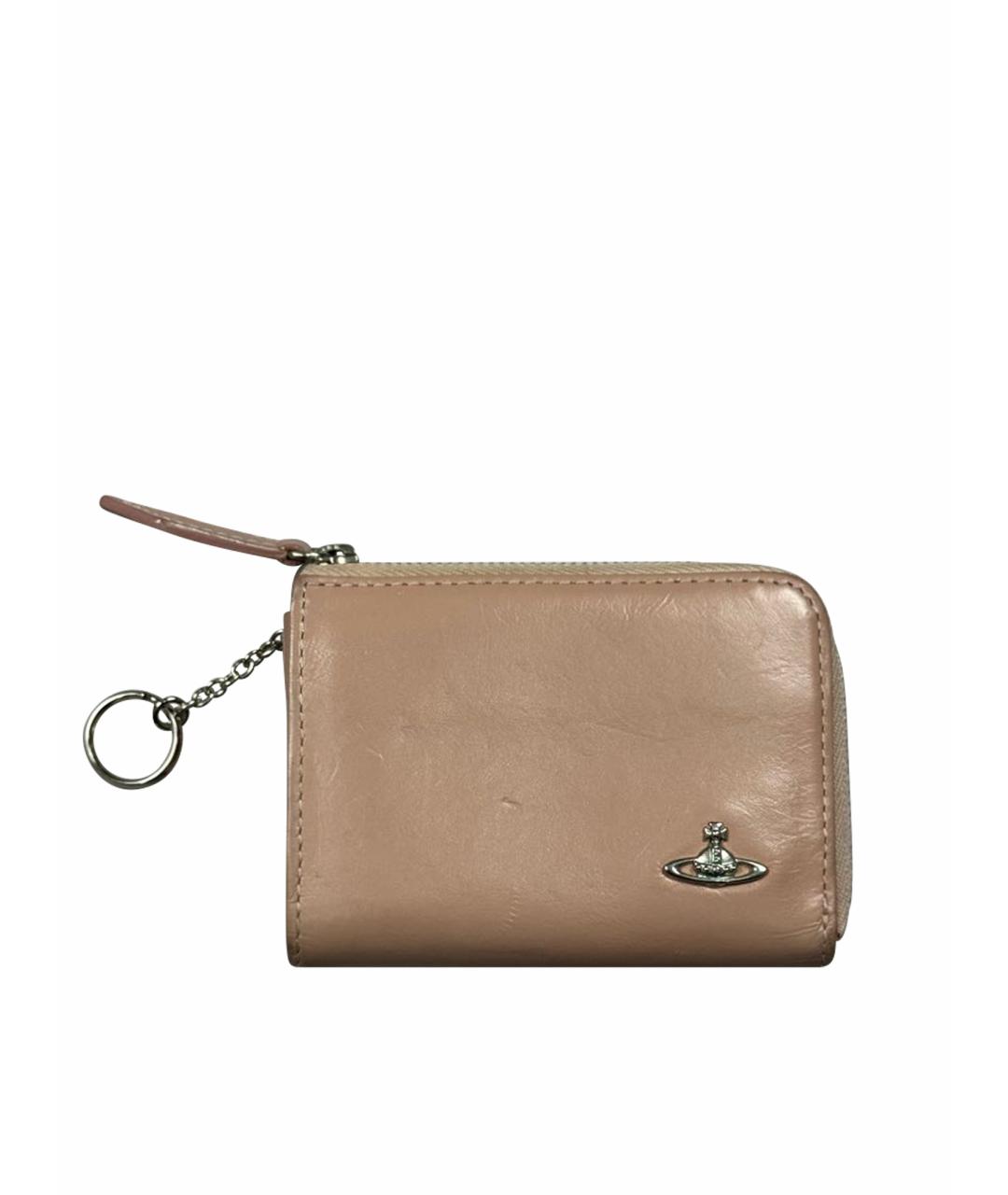 VIVIENNE WESTWOOD Коралловый кожаный кошелек, фото 1
