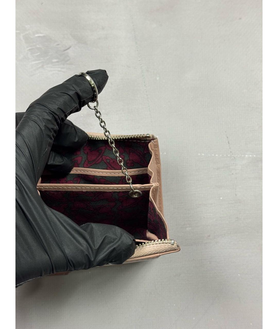 VIVIENNE WESTWOOD Коралловый кожаный кошелек, фото 5