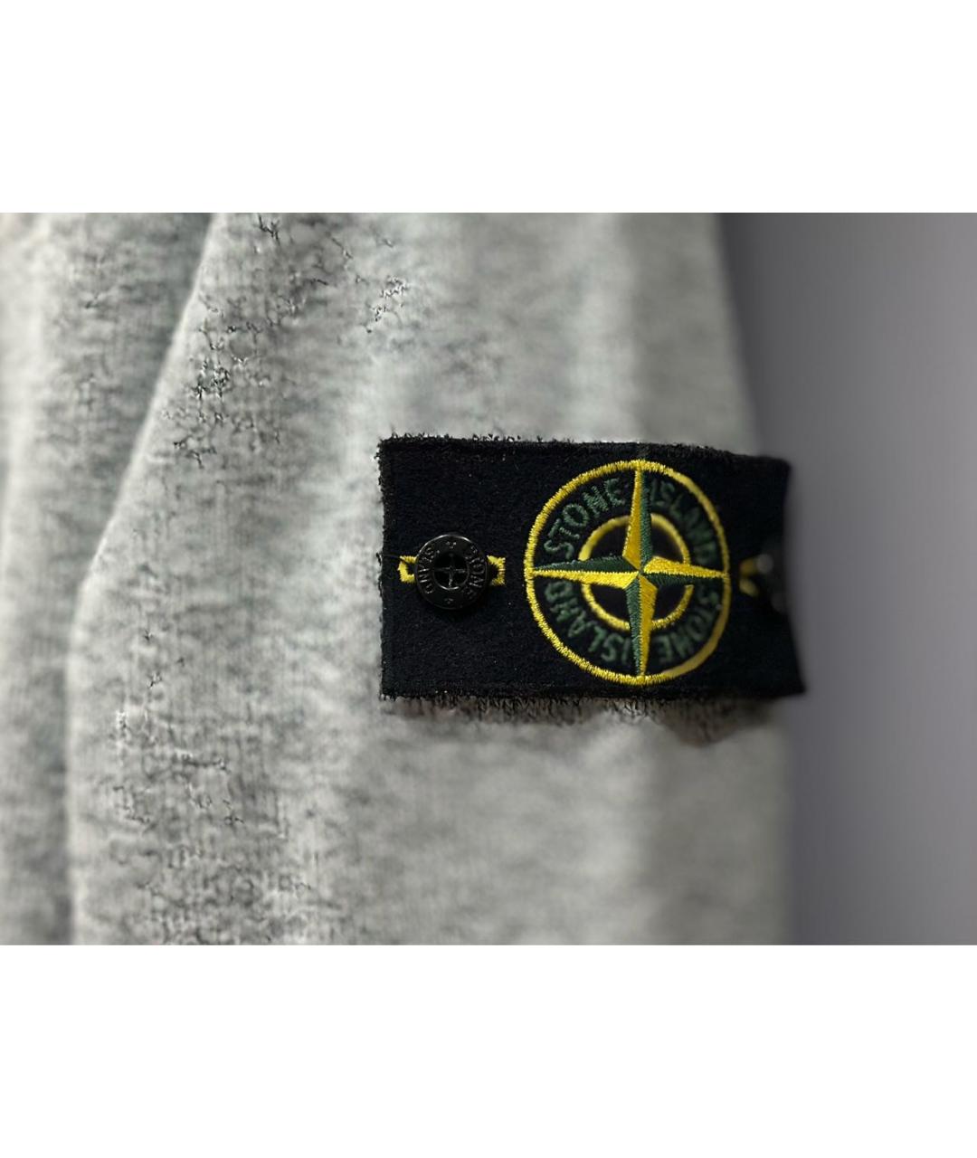 STONE ISLAND Серый хлопковый джемпер / свитер, фото 7