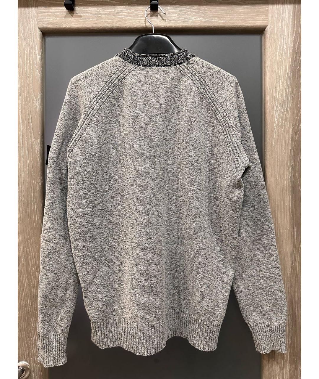 STONE ISLAND Серый хлопковый джемпер / свитер, фото 2
