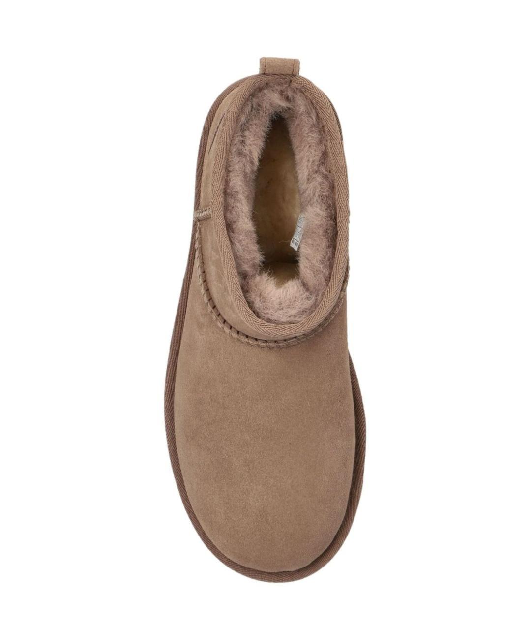 UGG Бежевые замшевые сапоги, фото 3