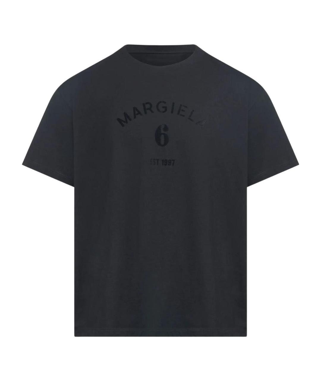 MM6 MAISON MARGIELA Черная хлопковая футболка, фото 1