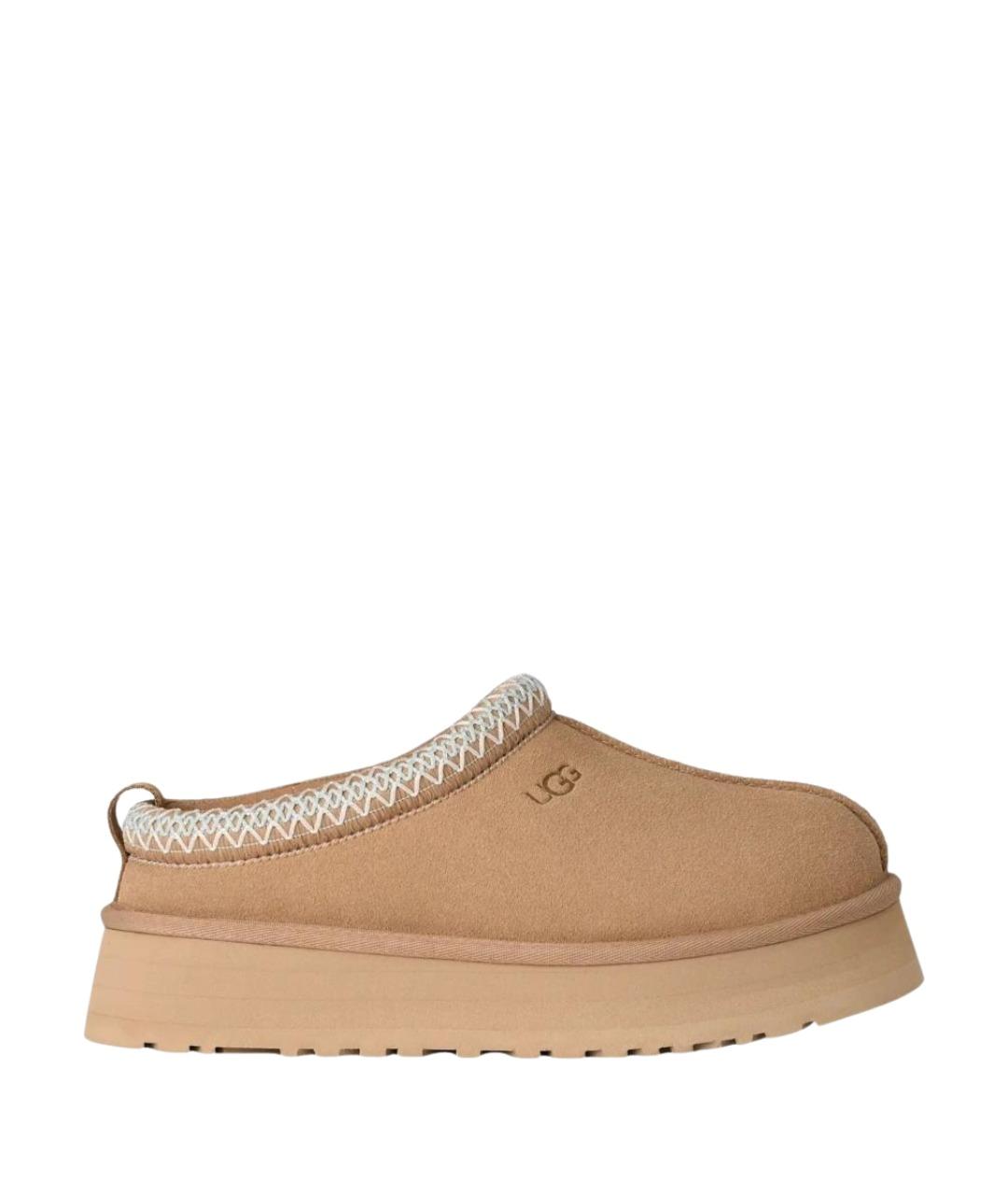 UGG Бежевые замшевые сабо, фото 1