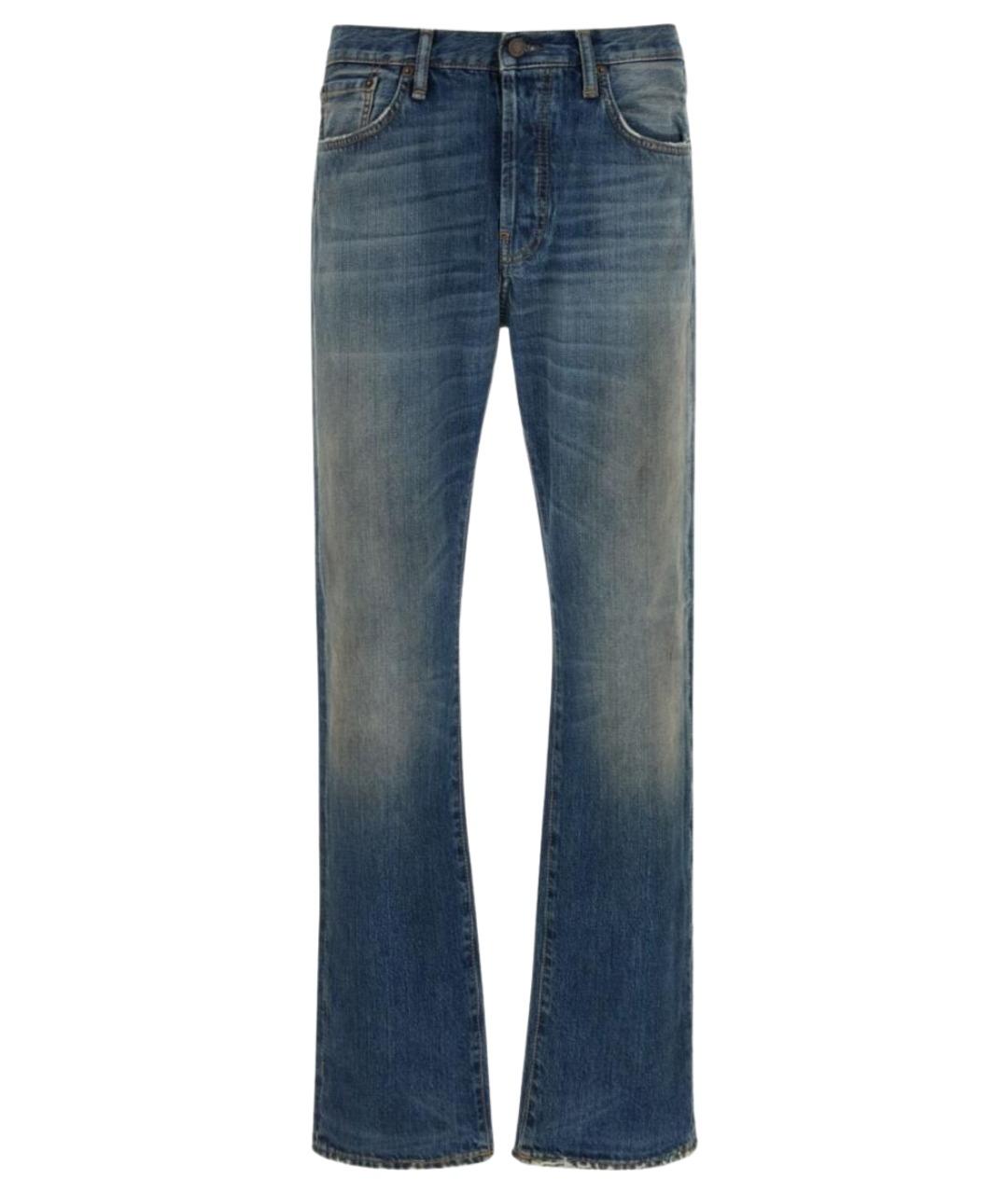 ACNE STUDIOS Синие хлопковые джинсы, фото 1