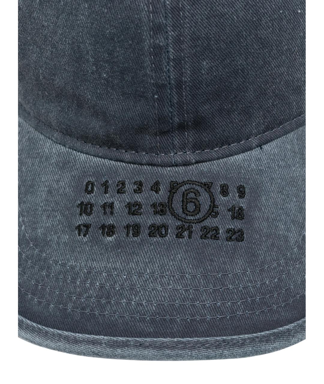 MM6 MAISON MARGIELA Синяя хлопковая кепка/бейсболка, фото 3