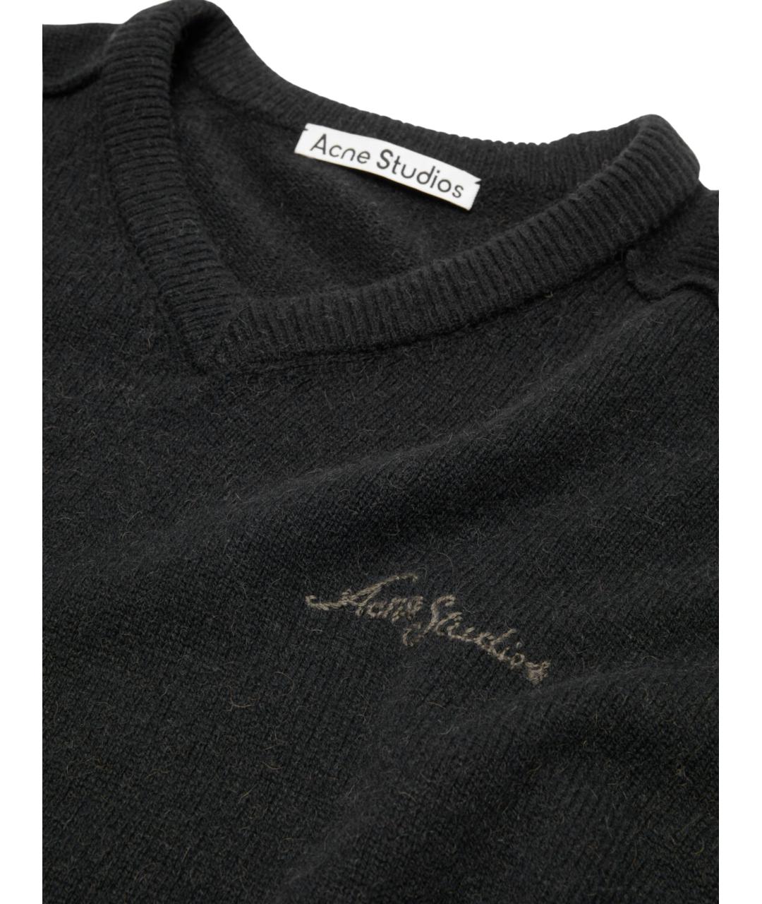 ACNE STUDIOS Черный шерстяной джемпер / свитер, фото 3