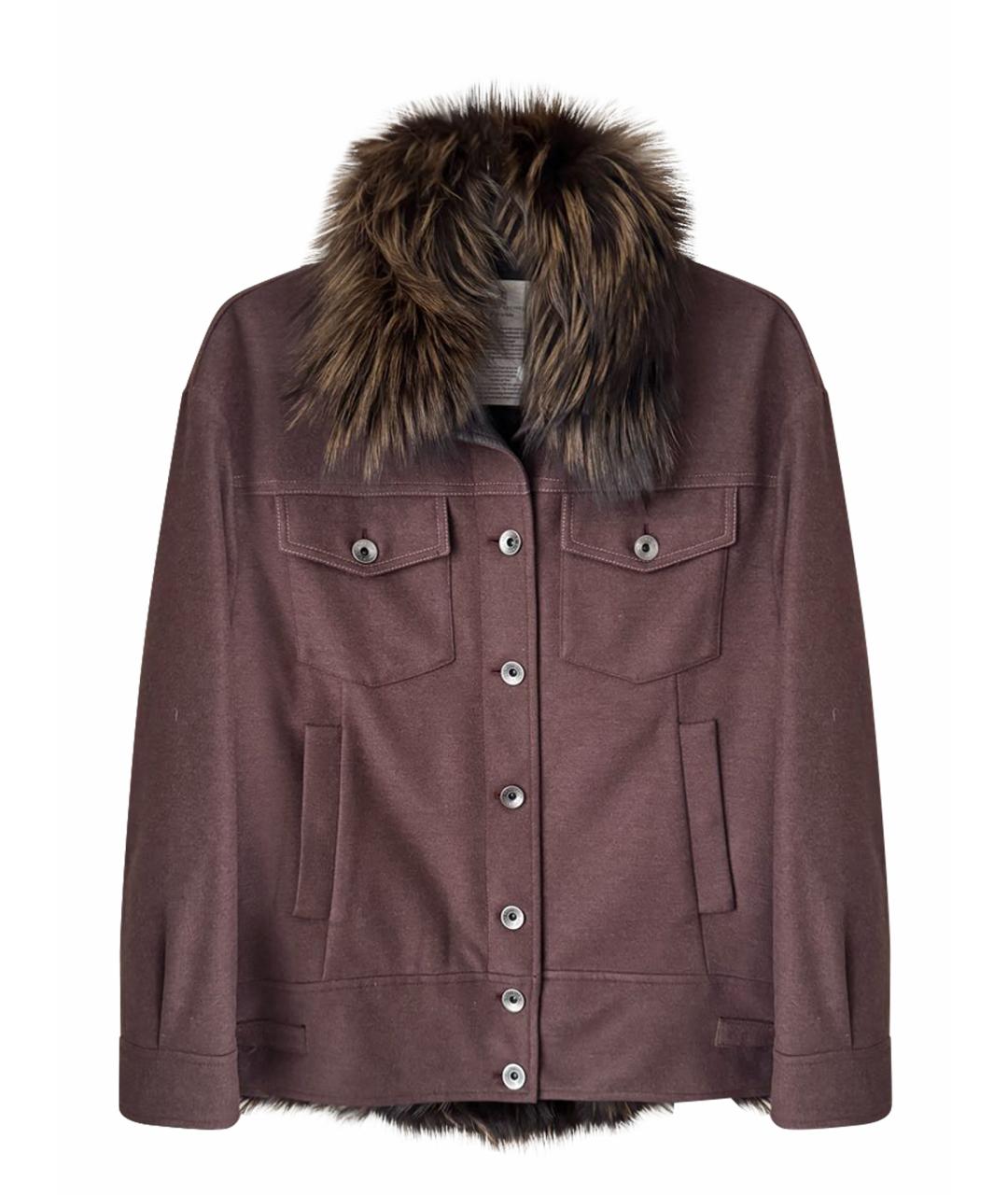 BRUNELLO CUCINELLI Коричневая шерстяная куртка, фото 1