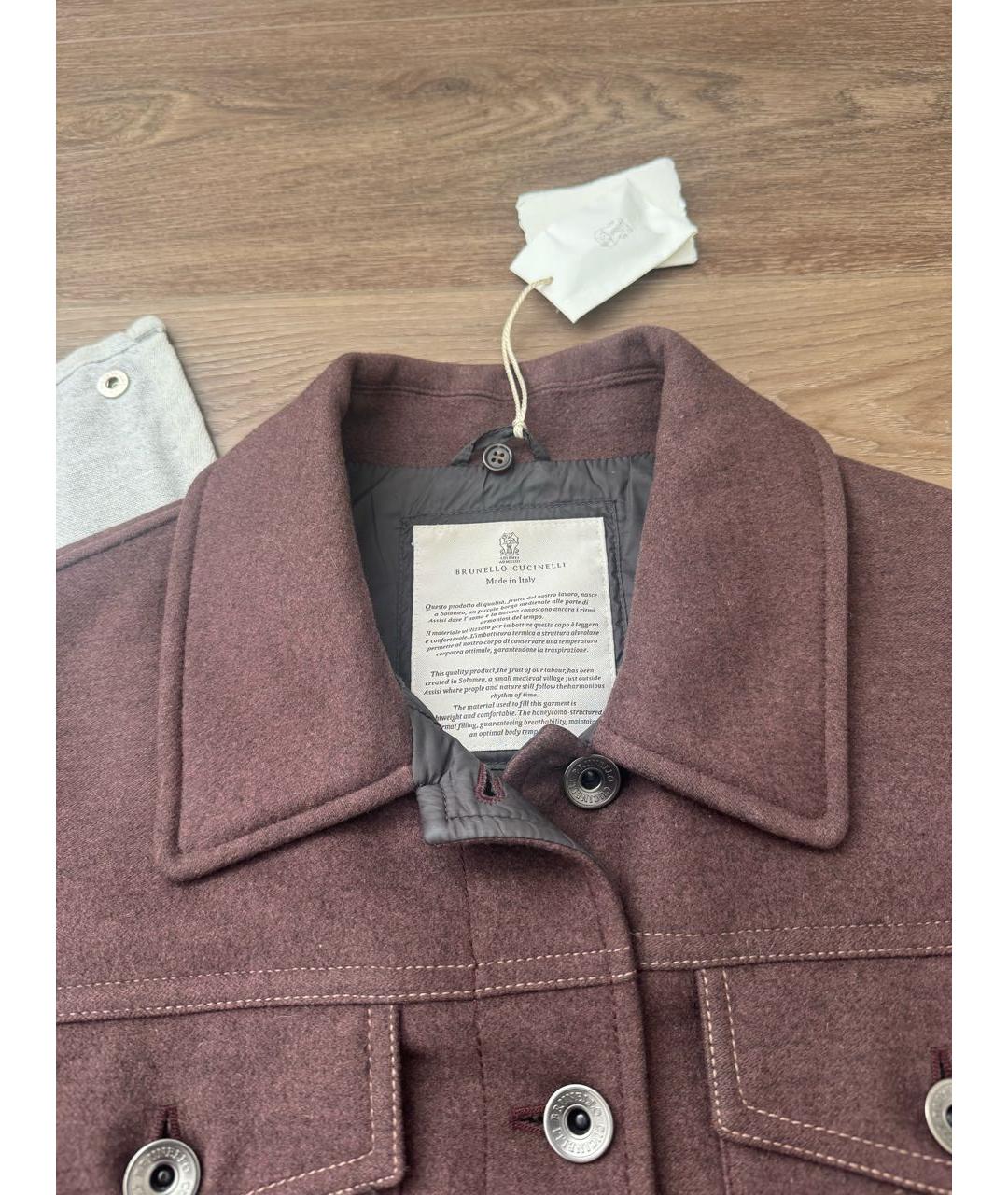 BRUNELLO CUCINELLI Коричневая шерстяная куртка, фото 6