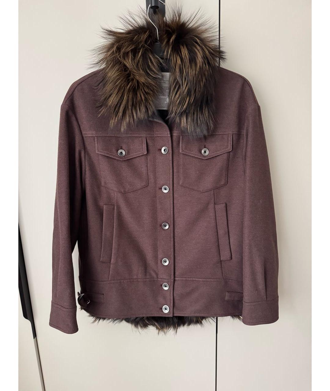 BRUNELLO CUCINELLI Коричневая шерстяная куртка, фото 9