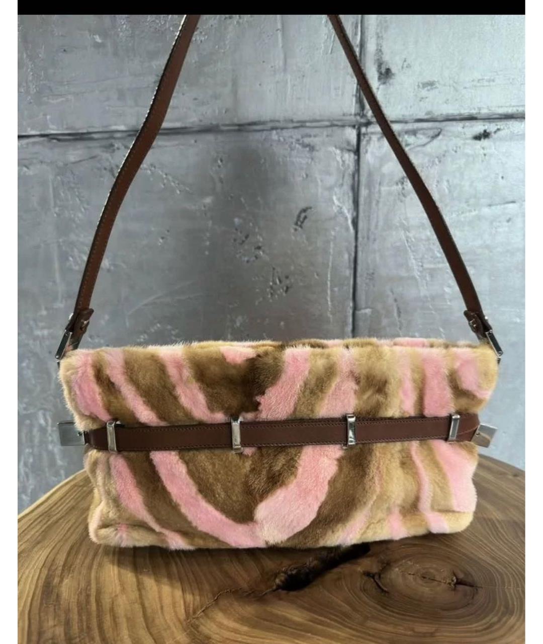 VERSACE Мульти меховая сумка тоут, фото 8