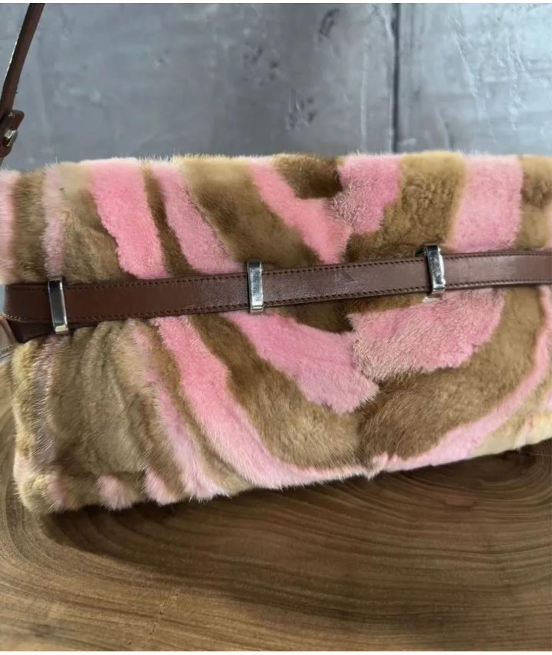 VERSACE Мульти меховая сумка тоут, фото 3
