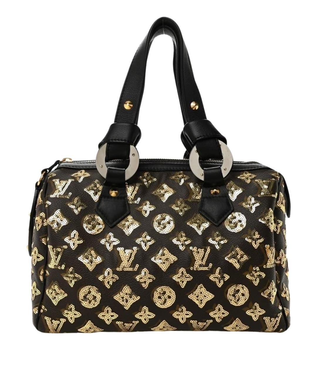 LOUIS VUITTON Золотая сумка с короткими ручками из канвы, фото 1