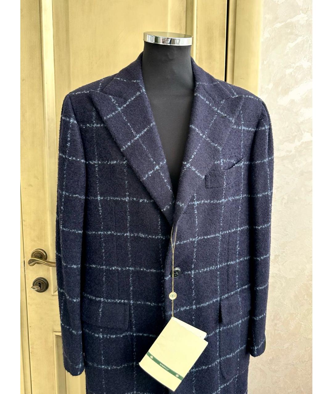 KITON Синее шерстяное пальто, фото 4