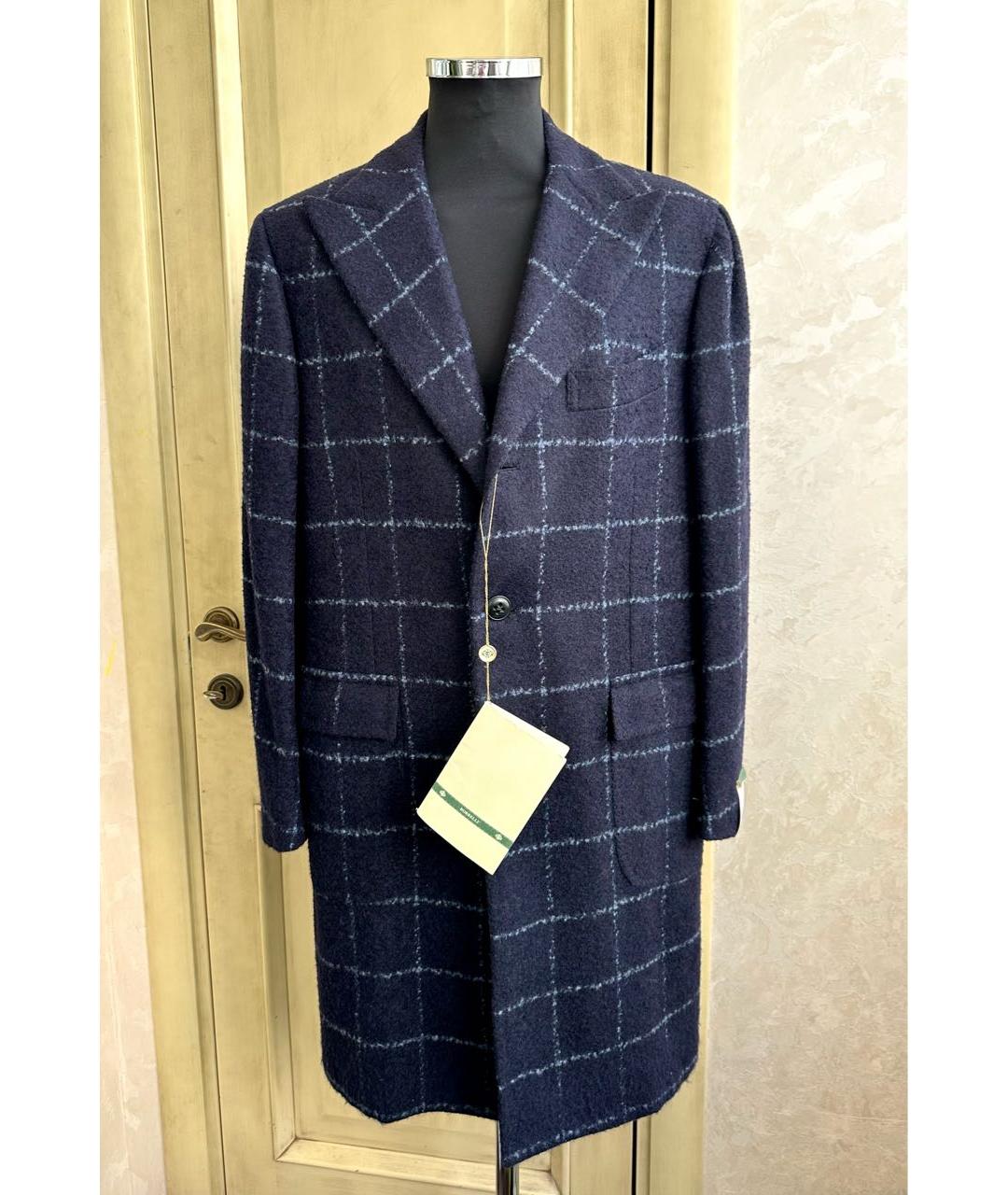 KITON Синее шерстяное пальто, фото 9
