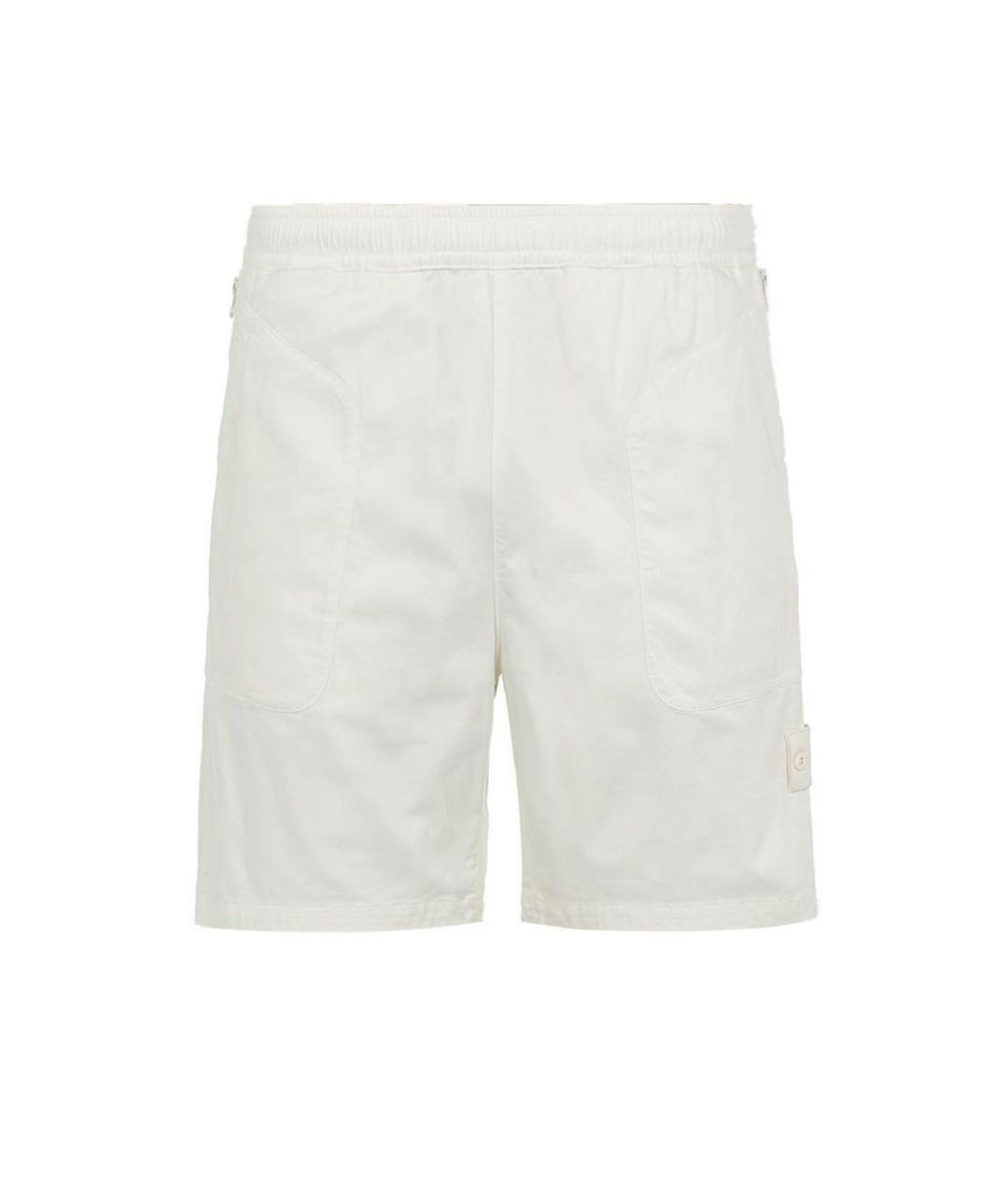 STONE ISLAND Белые хлопковые шорты, фото 5