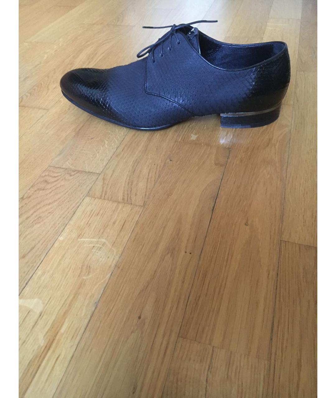 LOUIS VUITTON PRE-OWNED Черные туфли из экзотической кожи, фото 8