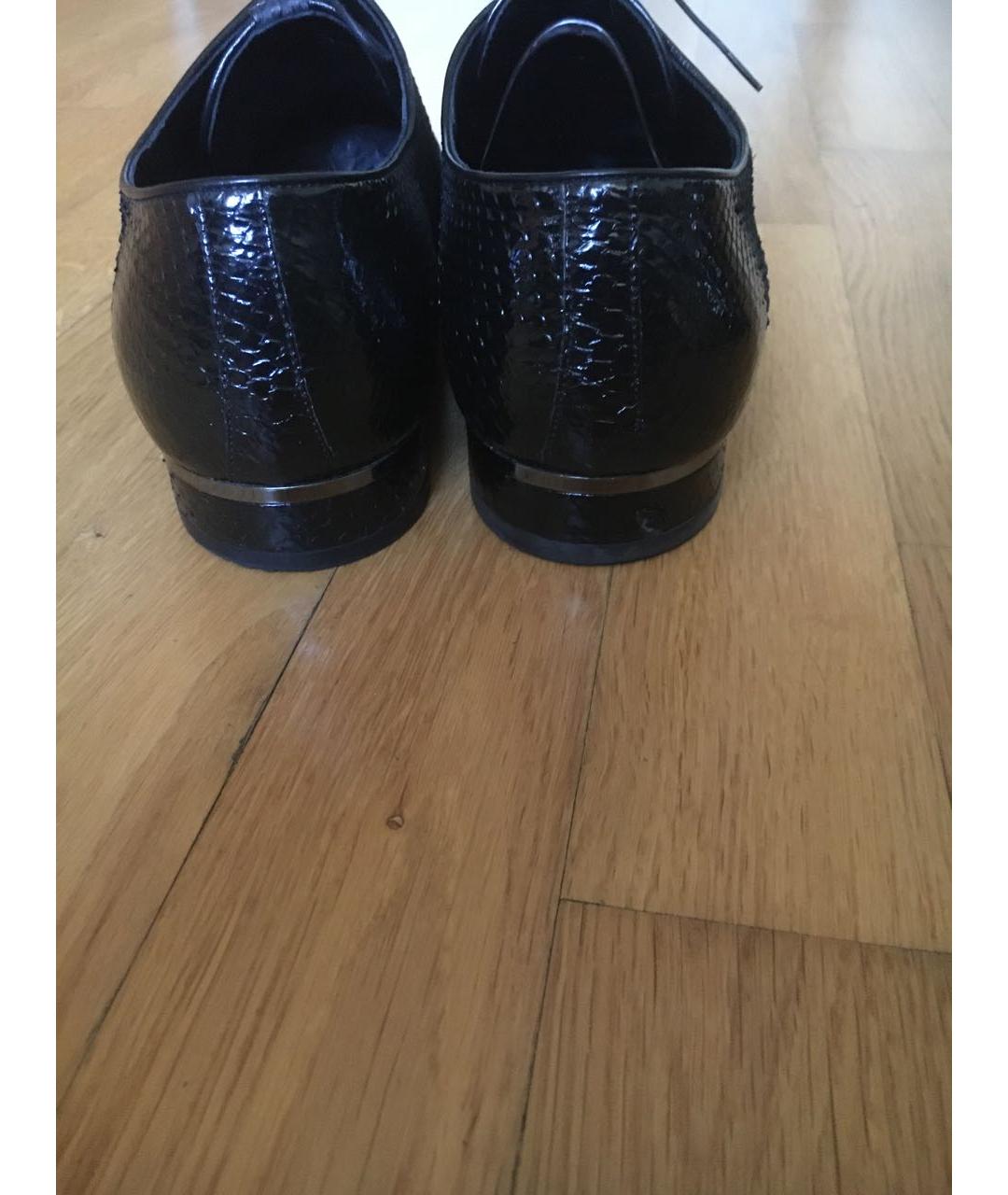 LOUIS VUITTON PRE-OWNED Черные туфли из экзотической кожи, фото 4