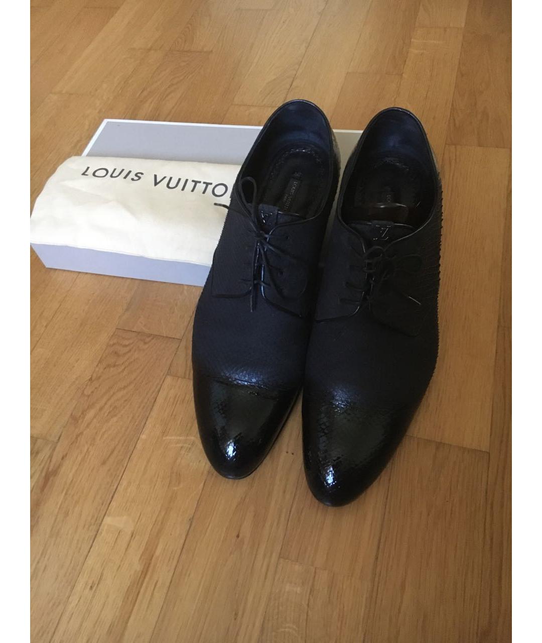 LOUIS VUITTON PRE-OWNED Черные туфли из экзотической кожи, фото 2