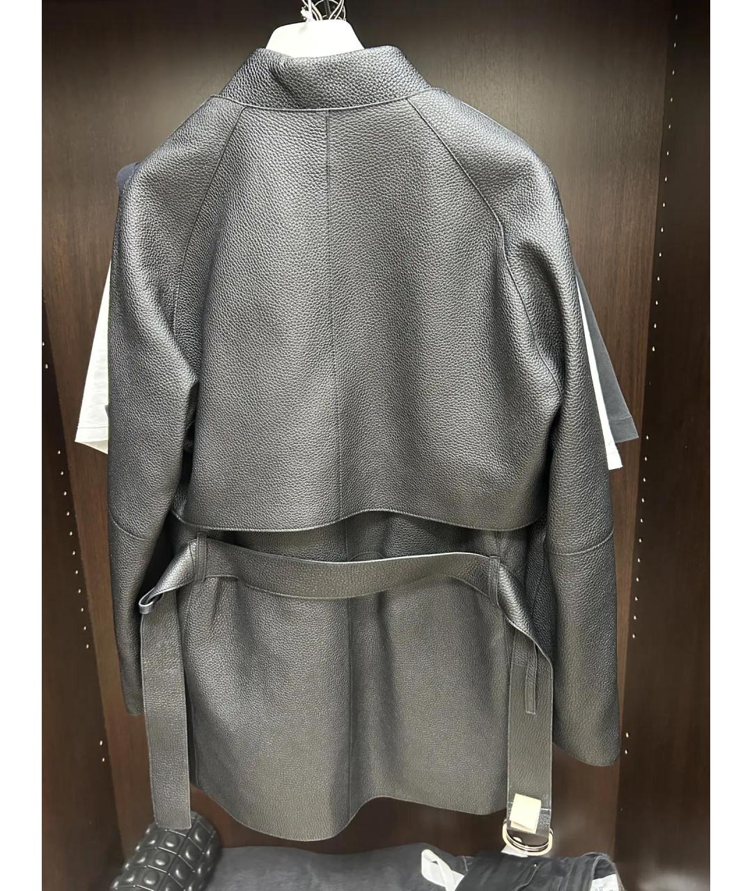 HERMES Черная кожаная куртка, фото 2